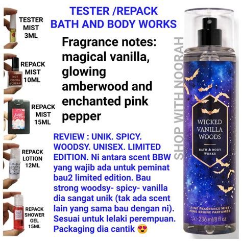 Bath And Bodyworks Tester Repack Isian Semula Decant Bbw Body Mist