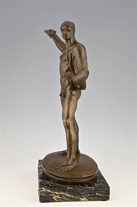 Art Deco Bronze Sculpture Male Nude Hans Netzer Germany At StDibs