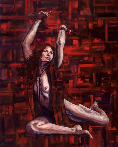 Bartosz Kolata Secret Peek Contemporary Expressive Figurative Oil Painting Male Nude