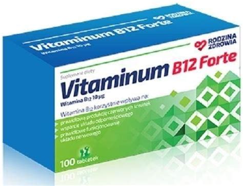 Rodzina Zdrowia Vitaminum B12 Forte X 100 Tabl Opinie I Ceny Na Ceneo Pl