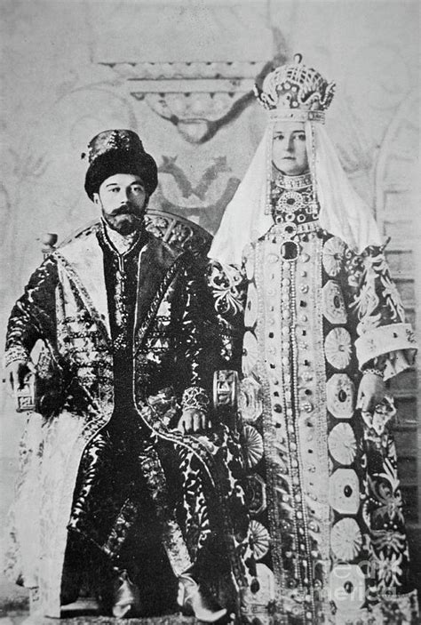 Tsar Nicholas Ii And Tsaritsa Alexandra In Full Coronation Regalia May