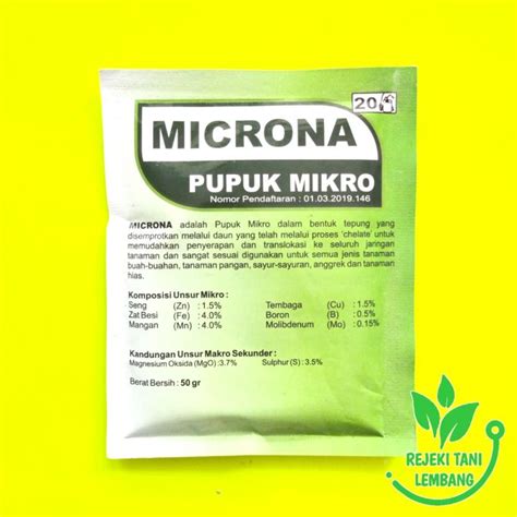 Pupuk Mikro Microna Isi Gr Lazada Indonesia