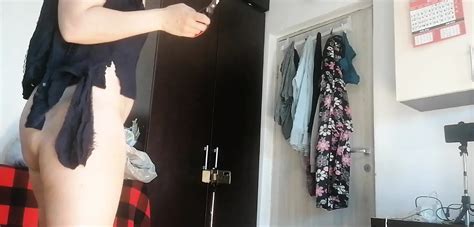 Amateur Wife Dancing Naked At Home Amateur Woman Has Fun Trying On Clothes And Cutting Them