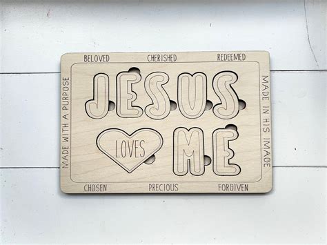 Jesus Loves Me Puzzle Laser Svg Etsy