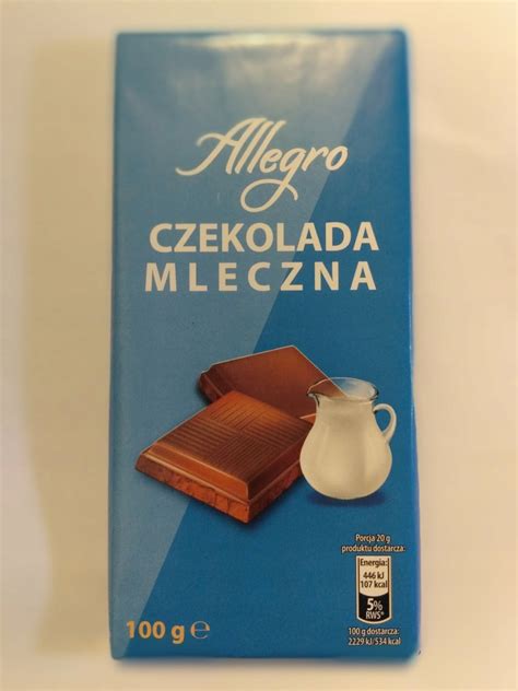 CZEKOLADA ALLEGRO MLECZNA 100g 9629061368 Oficjalne Archiwum Allegro