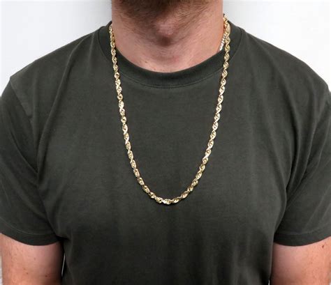 buy  yellow gold solid rope chain    mm    icy