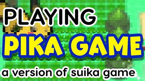 PLAYING THIS NEW GAME I FOUND... (Pika Game) - YouTube