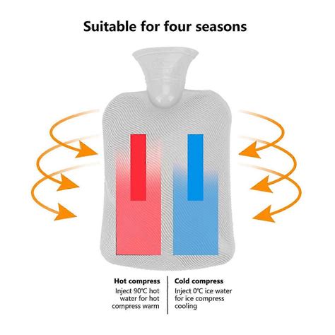 Hot Water Bottle With Soft Cover Student Home Portable Cute Cartoon Pattern Pvc Hot Water Bag