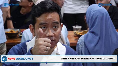 TRIBUN HIGHLIGHTS Leher Gibran Ditarik Seorang Pria Saat Kunjungan Ke