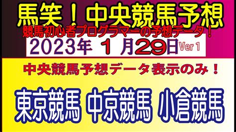 【馬笑！中央競馬予想 】129日 東京競馬・中京競馬。小倉競馬 出走前に公開する！偽り無い！3連単（馬単）予想 ※データ表示のみ実況無しです