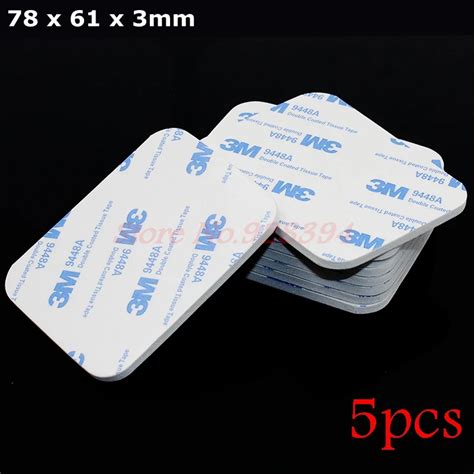 5pcs 78x61x3mm 3m 9448a White Double Sided Adhesive Eva Foam Tape Pad Mounting Tape Auto Car