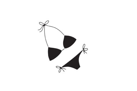 Summer Beach Bikini Solid Icon Graphic By Goodcicadaid Creative Fabrica