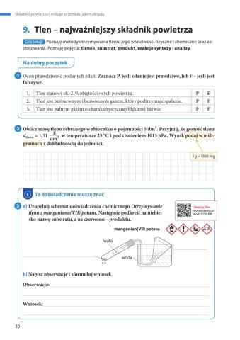 Page 10 Chemia Nowej Ery Zeszyt ćwiczeń do chemii dla klasy 7