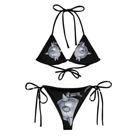 Recycled String Bikini Barbarian Print Etsy