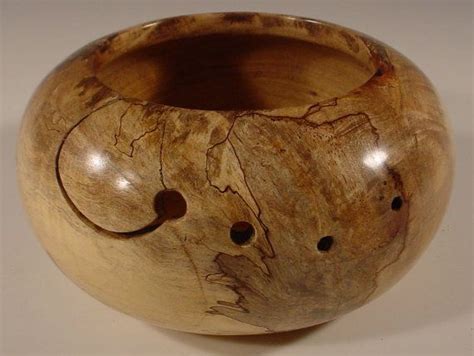 Spalted Texas Pecan Wooden Yarn Bowl Turned Wood Bowl Art Etsy Yarn