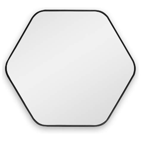 Зеркало настенное ромб в тонкой раме черный матовый Hexagon M Black ...