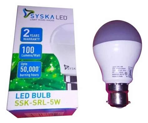 5W Syska SSK SRL LED Bulb 100 Lm W Cool White At Best Price In Sas