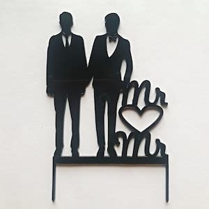 Lgbtq Cake Topper Same Sex Gay Wedding Lesbian Wedding Two Etsy Uk