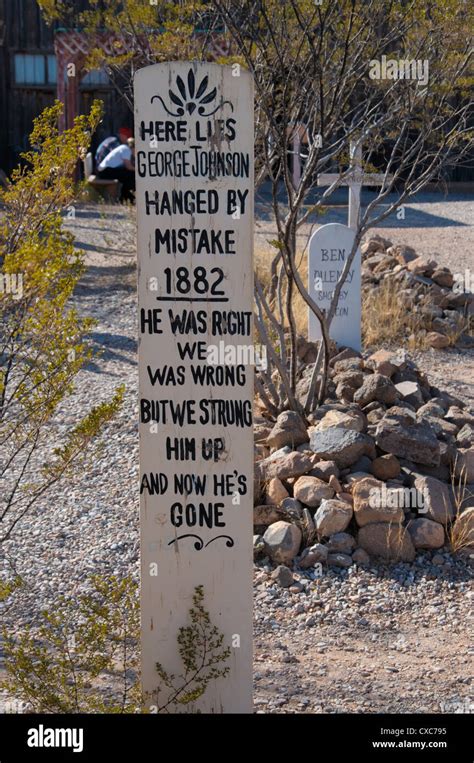 Boot Hill Cemetery Tombstone Arizona United States Of America Stock