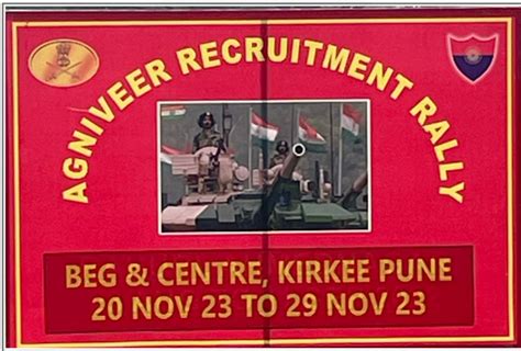 AGNIVEER ARMY RECRUITMENT RALLY MEN WOMEN AT BEG CENTRE KIRKEE