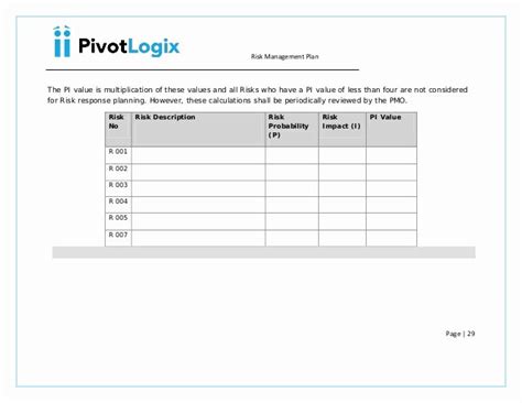 40 Risk Management Plan Template | Hamiltonplastering