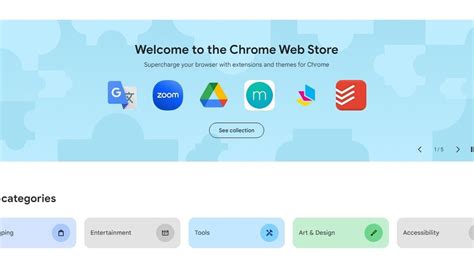 An early Google Chrome Web Store preview shows a 'modern' redesign ...