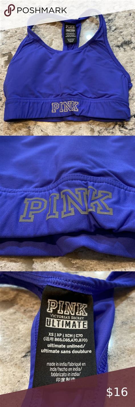 PINK Victorias Secret Blue Sports Bra Blue Sports Bras Victoria