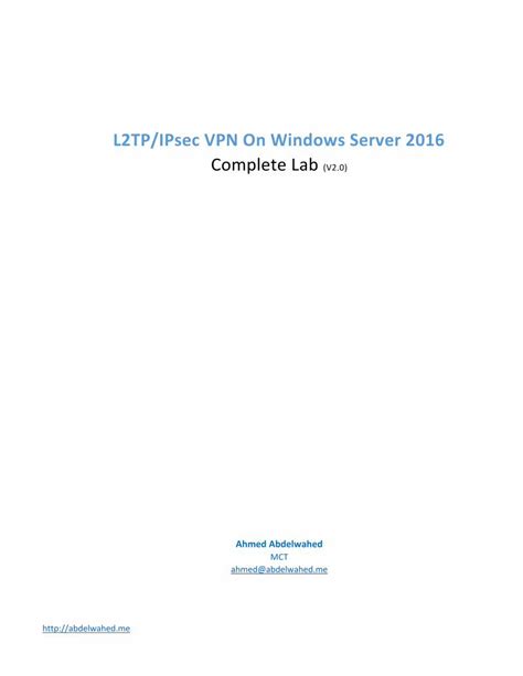 Pdf L Tp Ipsec Vpn On Windows Server Vpn On Windows Server