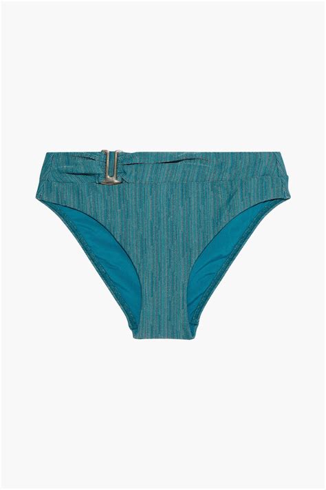 Jets Radiance Embellished Crochet Knit Mid Rise Bikini Briefs ShopStyle Two Piece Swimsuits