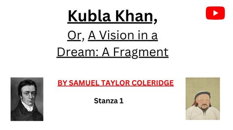 Kubla Khan Or A Vision In A Dream A Fragment By St Coleridge