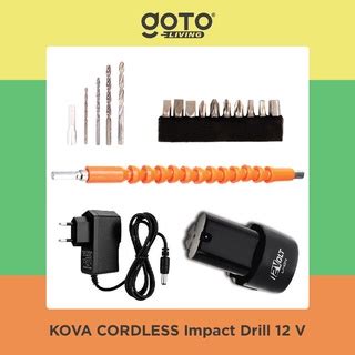 Jual Kova V Cordless Drill Set Mesin Bor Tangan Tanpa Kabel Shopee