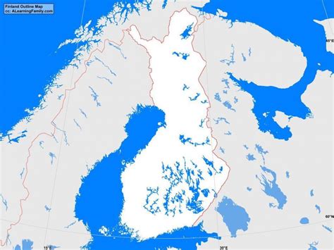 Finland Map Outline Map Of Finland Outline Northern Europe Europe