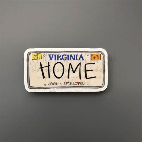 Doodles by Rebekah - Virginia License Plate Sticker