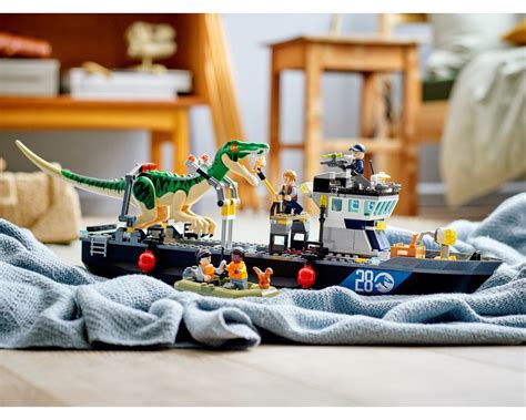 lego set   baryonyx dinosaur boat escape  jurassic world