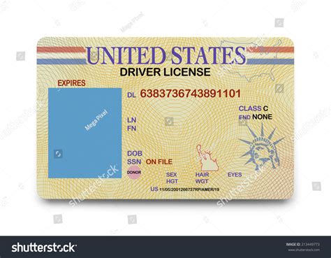 Us Driver License Copy Space Isolated Stock Illustration 213449773 ...