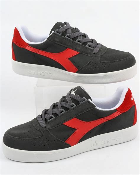 Diadora B Elite Suede Trainers Castle Rockfiery Redborgshoestennis