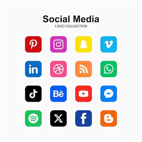 Premium Vector Collection Of Popular Social Media Logo