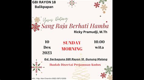 YESUS DATANG MEMBAWA SUKACITA 17 12 23 YouTube