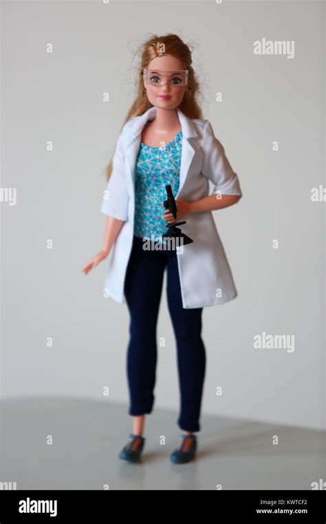 A Science Barbie Doll Pictured At A Home In Chichester West Sussex Uk
