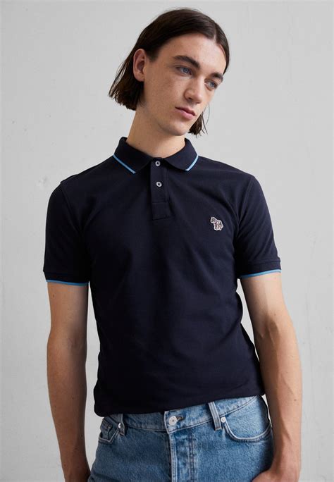 Ps Paul Smith Slim Badge Polo Shirt Very Dark Navydark Blue