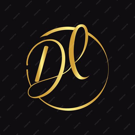 premium vector initial dl letter logo  script typography vector