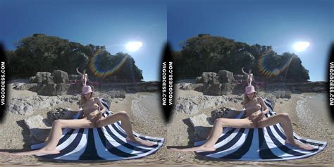 Josie Dildo Masturbating On Public Nude Beach Matty In Background VR