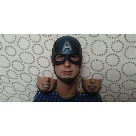 全新拆賣 HOT TOYS MMS536美國隊長 面罩頭雕 脖子連接器加替換嘴型2個 復仇者聯盟 終局之戰鋼鐵人蝙蝠俠 蝦皮購物