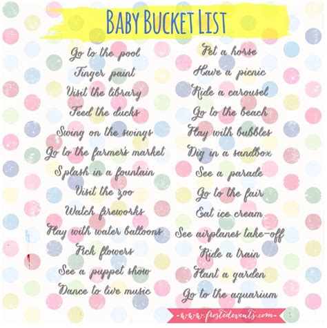 Baby Activities Our Summer Baby Bucket List Of Fun