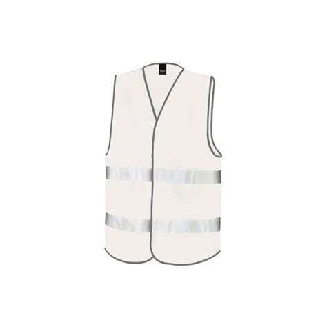 Gilet de sécurité blanc avec personnalisation coeur et dos