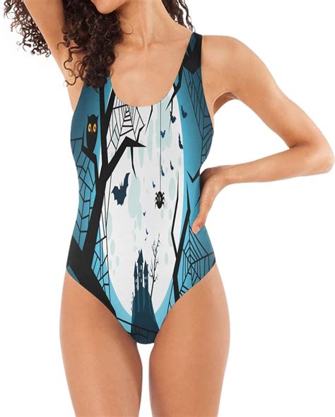 Noctámbulos Luna Negra Bañadores de Mujer Traje de Ropa de Baño una Pieza Monokini Bikini para