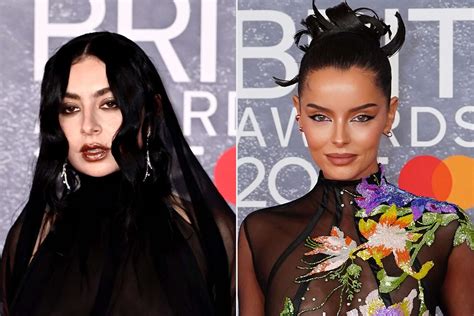 Charli Xcx And Maura Higgins Wear Naked Dresses On BRIT Awards Red Carpet