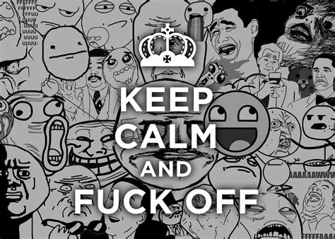 Keep Calam And Fuck Off Poster Picture Metal Print Paint By