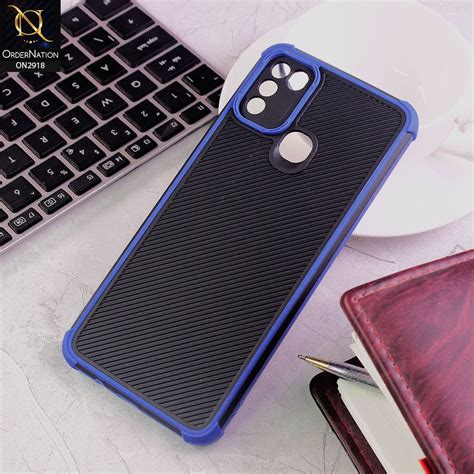 Infinix Hot 10 Play Cover Blue 3d Soft Linning Camera Protection C Ordernation