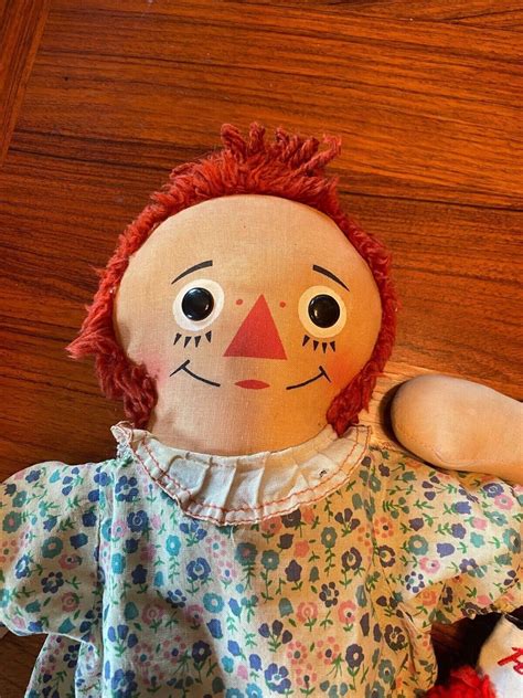 Raggedy Ann And Andy Plush Rag Dolls Original Vintage 1970ties 16 I